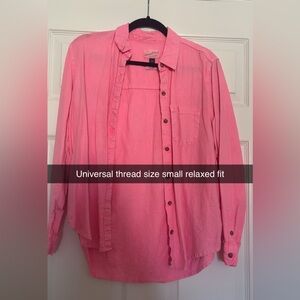 Universal Thread Bright Pink Button-Up Shirt
